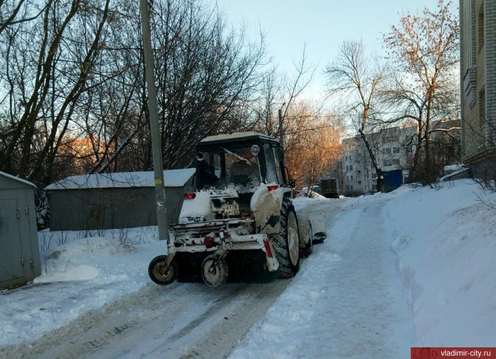 Уборка снега во Владимире проводится круглосуточно