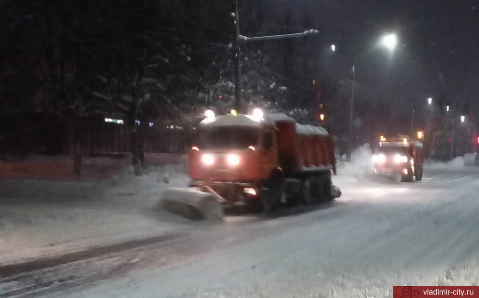 За сутки с улиц Владимира вывезли более 9000 кубометров снега