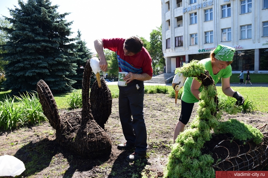 Во Владимире работы по озеленению города идут ежедневно